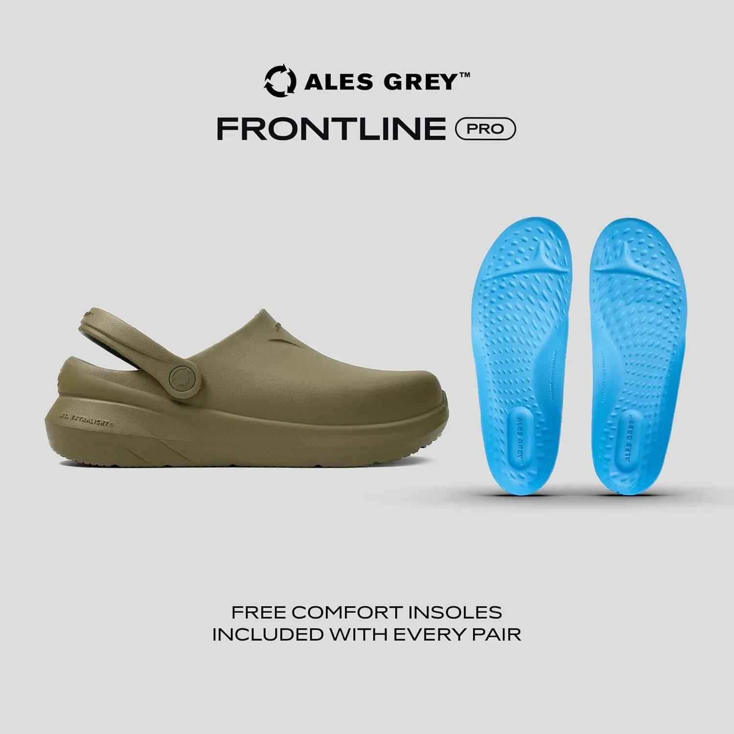 Frontline Pro 3 Slip-On Clogs - Arch Support, Non Slip Footwear, Lightweight Slides, Medical Nursing Shoes, Work Mules, Slippers, Adult Unisex Sizing