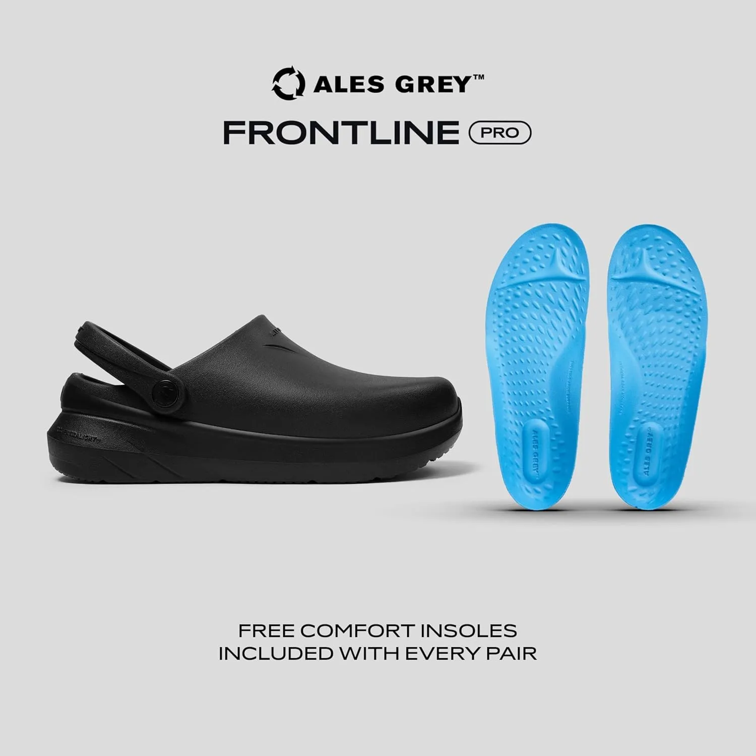 Frontline Pro 3 Slip-On Clogs - Arch Support, Non Slip Footwear, Lightweight Slides, Medical Nursing Shoes, Work Mules, Slippers, Adult Unisex Sizing