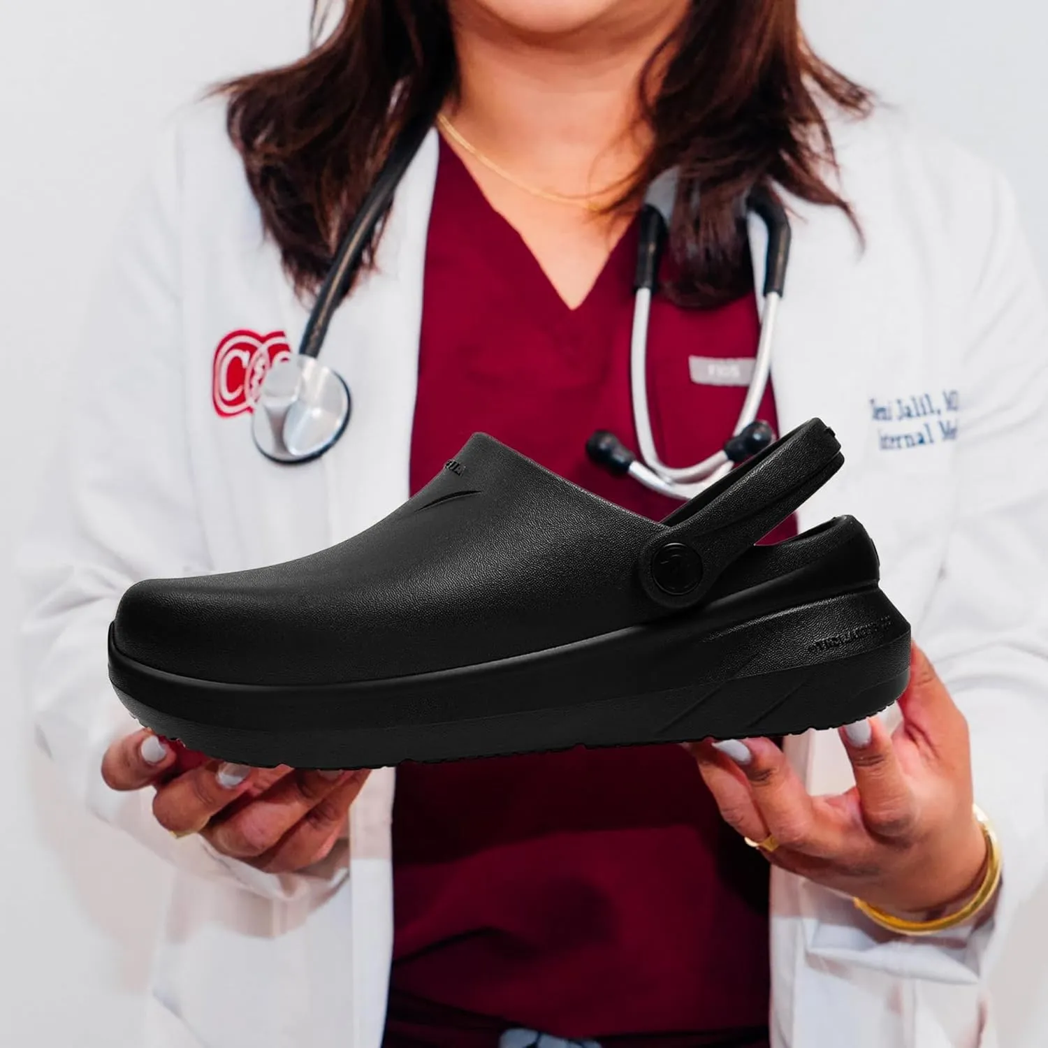 Frontline Pro 3 Slip-On Clogs - Arch Support, Non Slip Footwear, Lightweight Slides, Medical Nursing Shoes, Work Mules, Slippers, Adult Unisex Sizing
