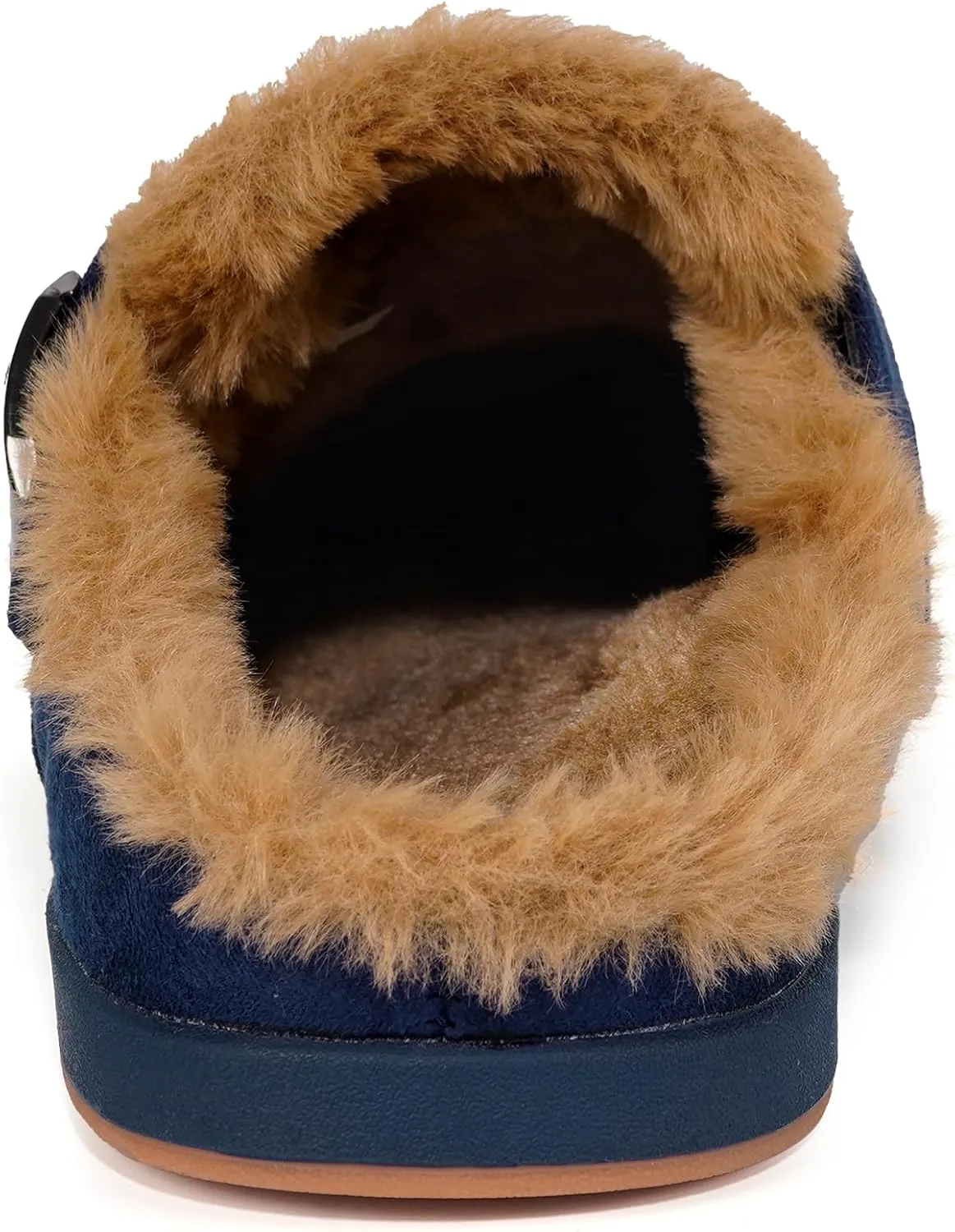 Fur Lined Clogs for Women Men | Suede Winter Slippers with Arch Support | Slip on Mules Potato Shoes with Removable Cushion Footbed | Warm Home House Shoes