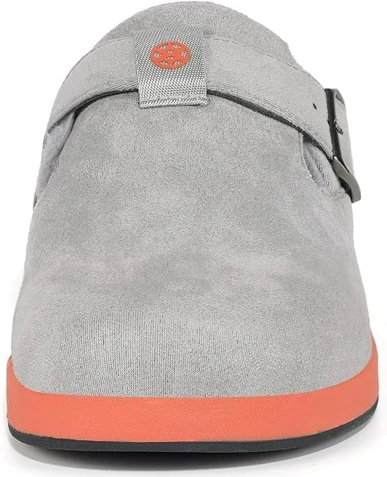 Fur Lined Clogs for Women Men | Suede Winter Slippers with Arch Support | Slip on Mules Potato Shoes with Removable Cushion Footbed | Warm Home House Shoes