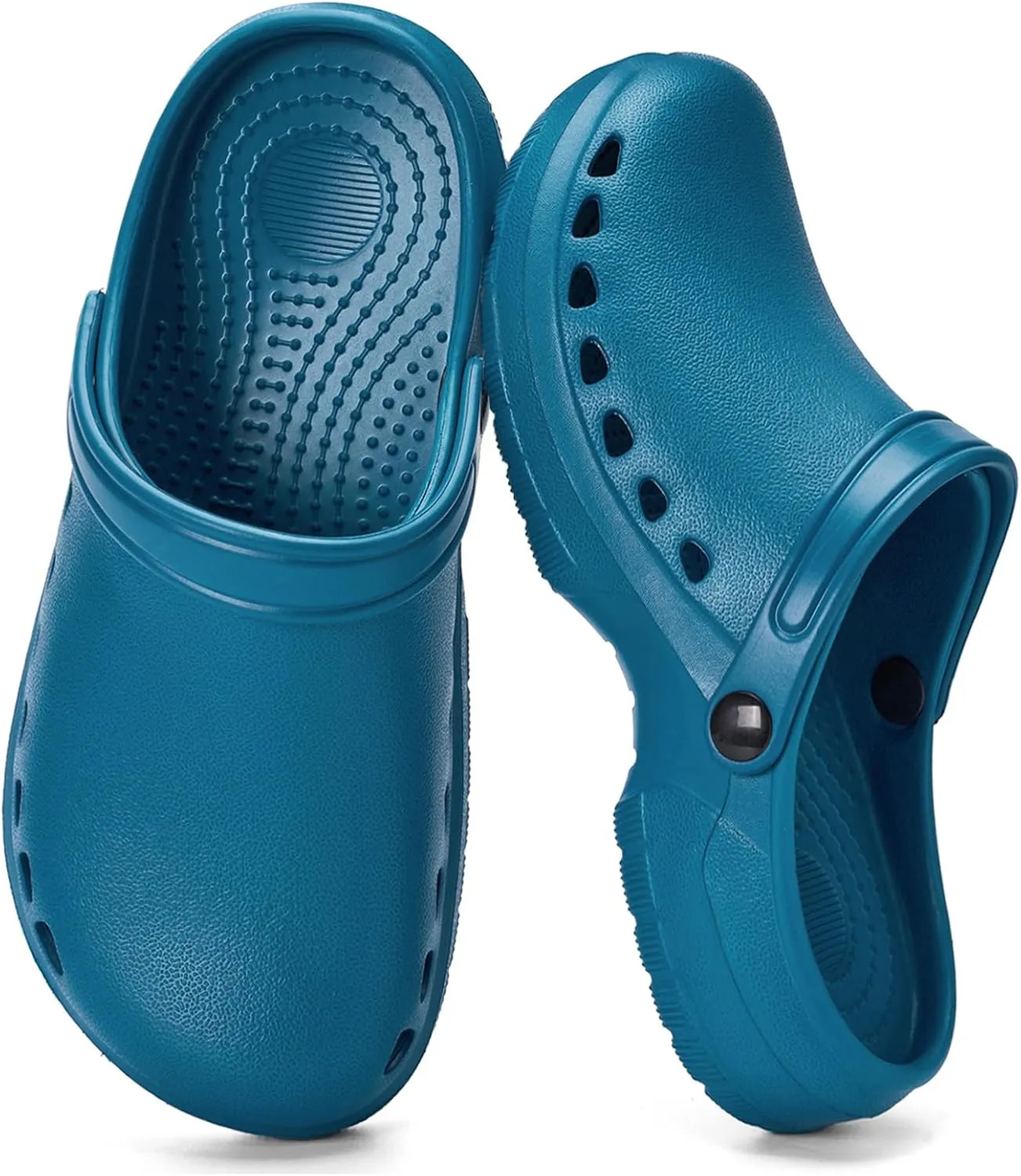 Gentle Arch Support Work Clogs Breathable Non Slip Shoes for Chef Nurse Garden Comfortable, Slip-on Lightweight Slides Sandals