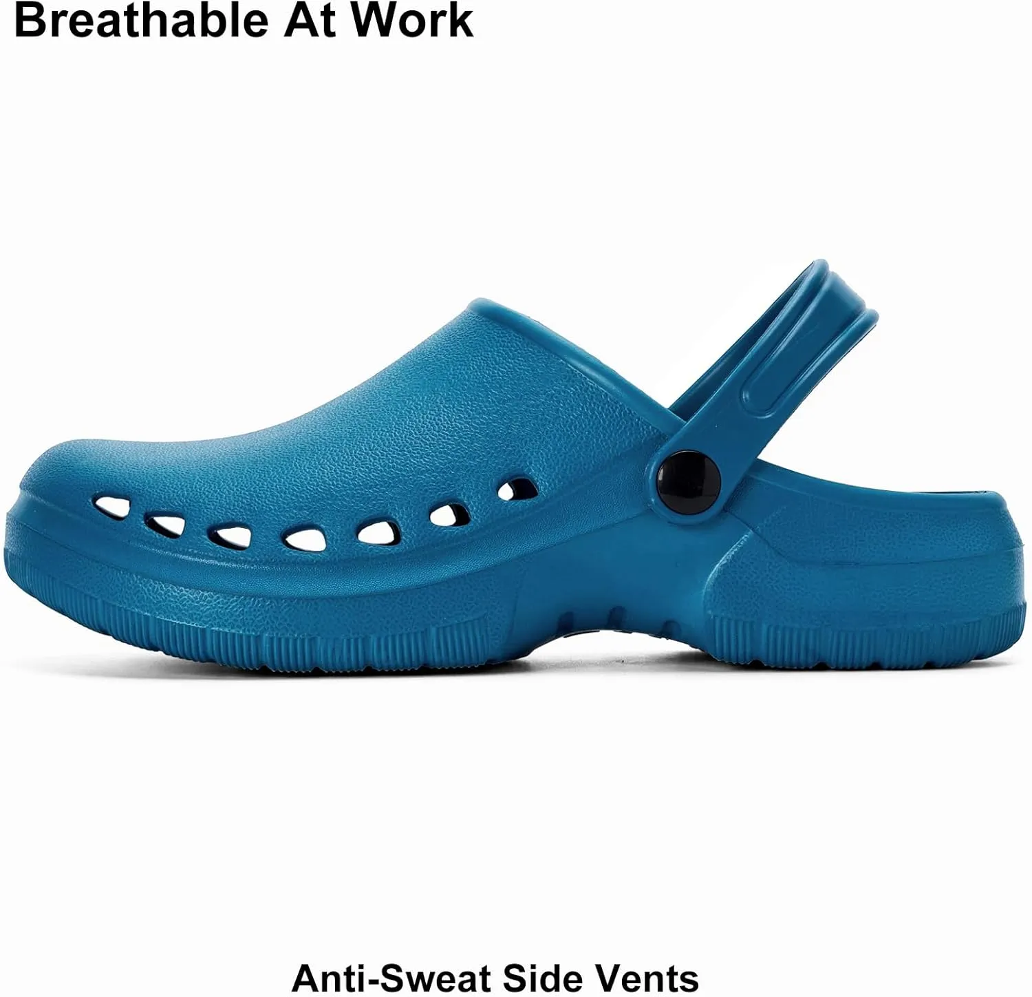 Gentle Arch Support Work Clogs Breathable Non Slip Shoes for Chef Nurse Garden Comfortable, Slip-on Lightweight Slides Sandals