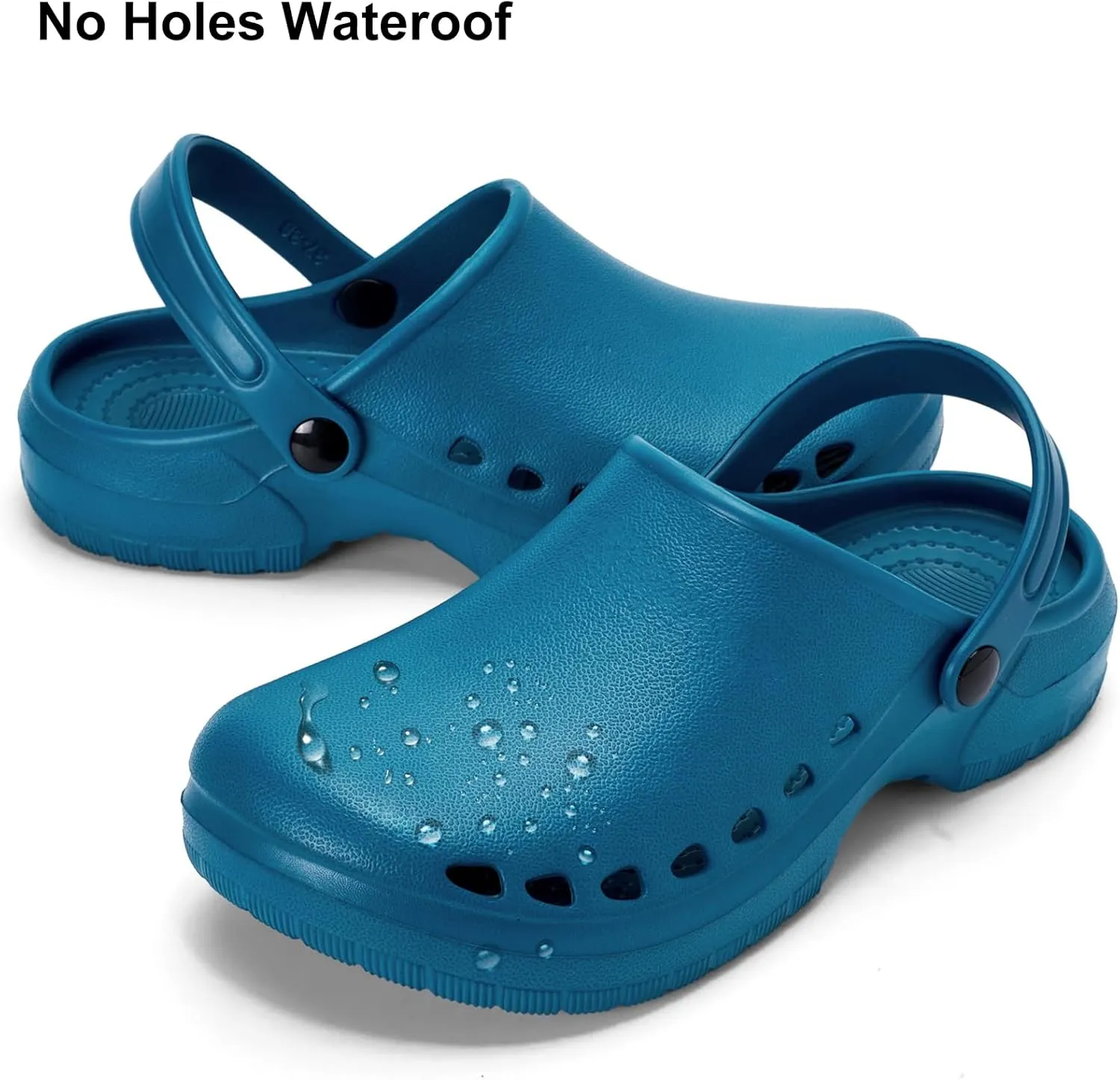 Gentle Arch Support Work Clogs Breathable Non Slip Shoes for Chef Nurse Garden Comfortable, Slip-on Lightweight Slides Sandals