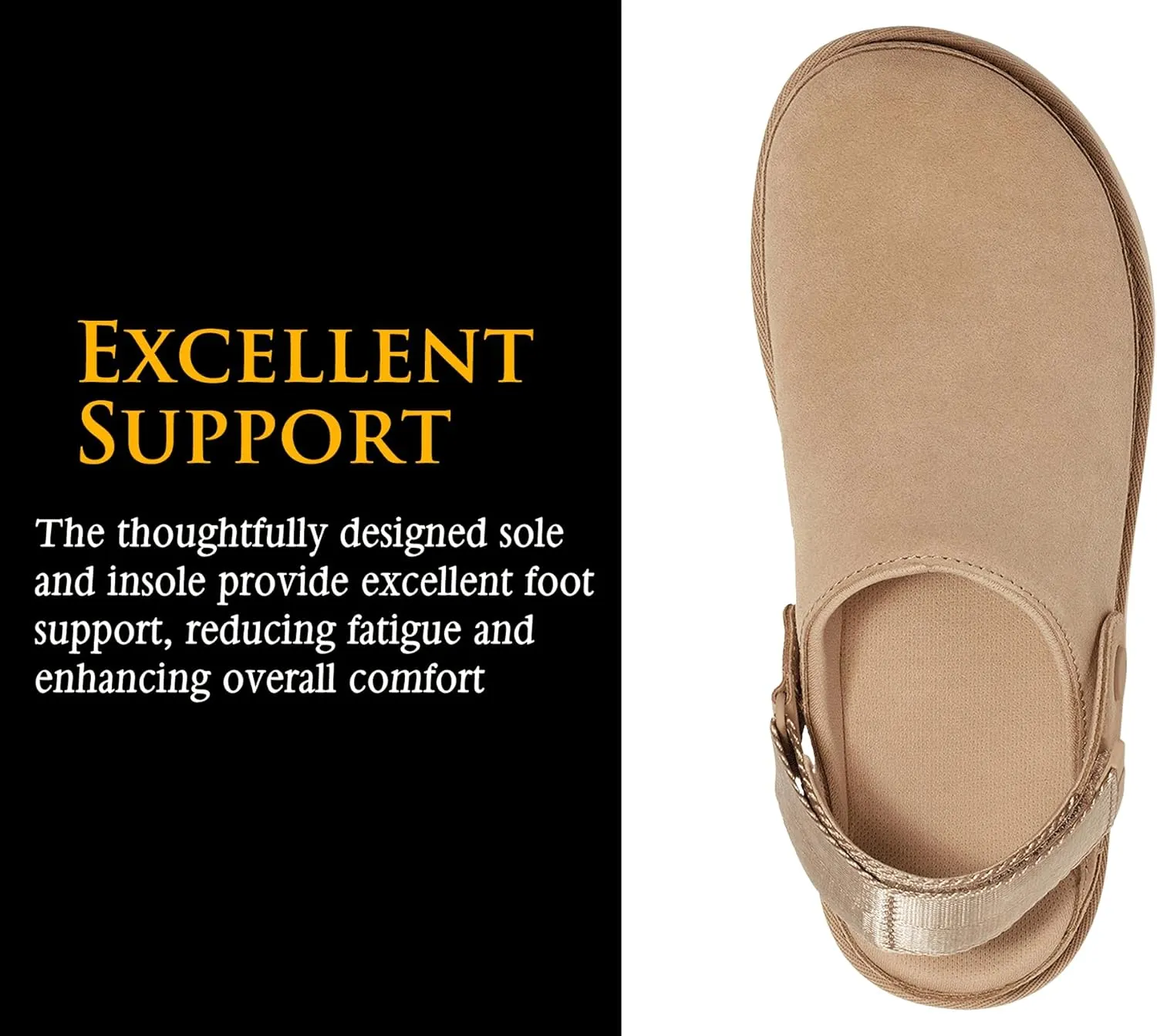 Genuine Suede Clogs for Women-Narrow Memory Foam Platform Clogs Lightweight Womens Clog & Mules Gold Star Clog Sandals Potato Shoes 2025