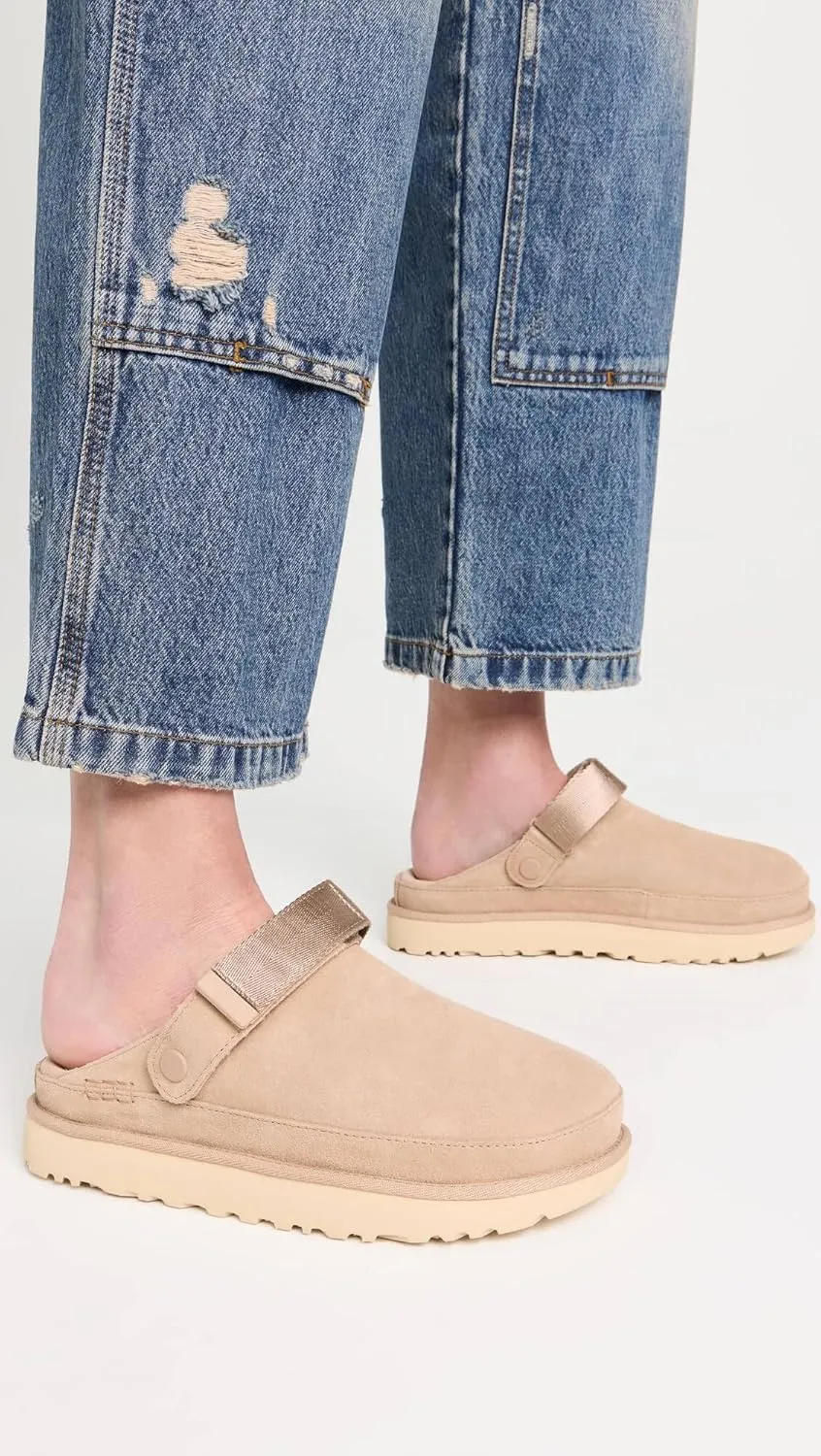 Genuine Suede Clogs for Women-Narrow Memory Foam Platform Clogs Lightweight Womens Clog & Mules Gold Star Clog Sandals Potato Shoes 2025