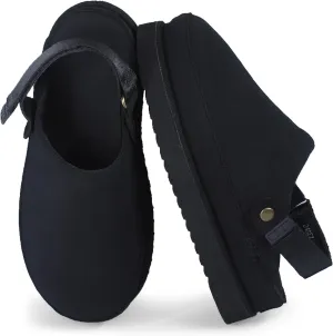 Genuine Suede Clogs for Women-Narrow Memory Foam Platform Clogs Lightweight Womens Clog & Mules Gold Star Clog Sandals Potato Shoes 2025