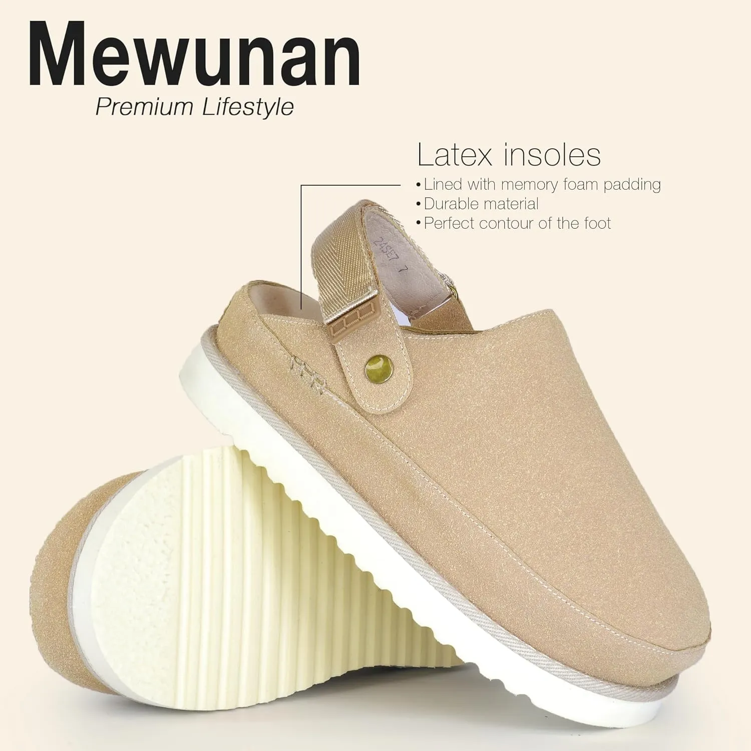Genuine Suede Clogs for Women-Narrow Memory Foam Platform Clogs Lightweight Womens Clog & Mules Gold Star Clog Sandals Potato Shoes 2025