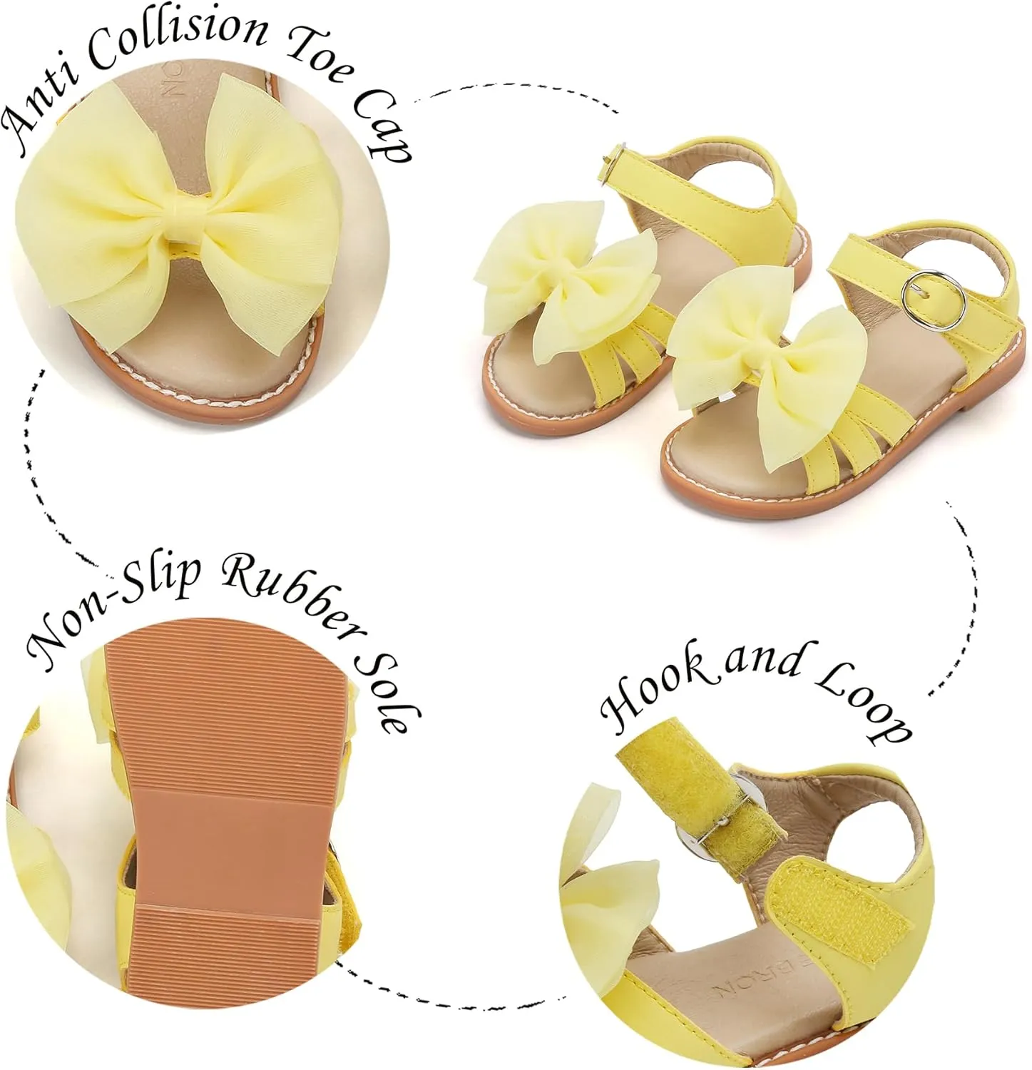 Girls Sandals 3-12 Years | Dressy & Play Shoes | Leather-Like for Outdoor School