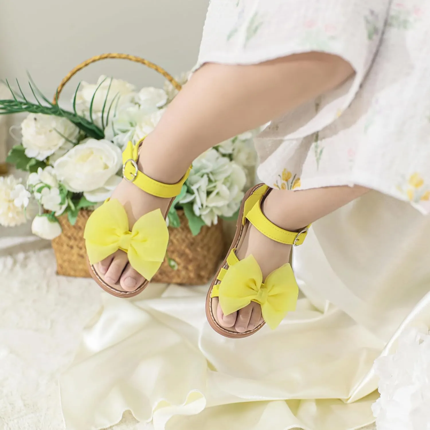 Girls Sandals 3-12 Years | Dressy & Play Shoes | Leather-Like for Outdoor School