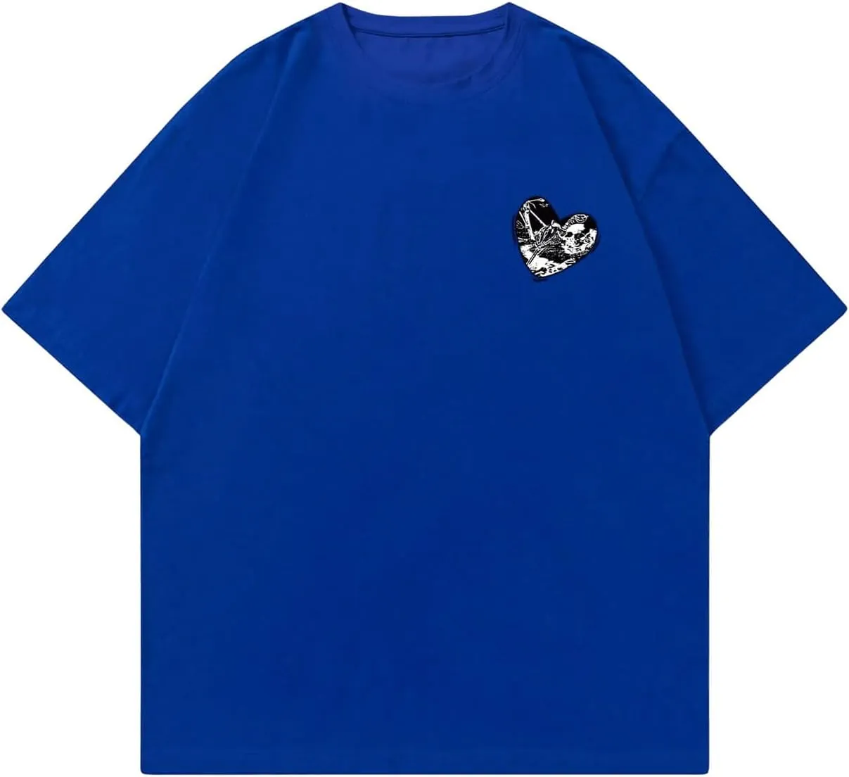 GORGLITTER Men's Letter Graphic Print T Shirts Round Neck Short Sleeve Loose Tee Tops