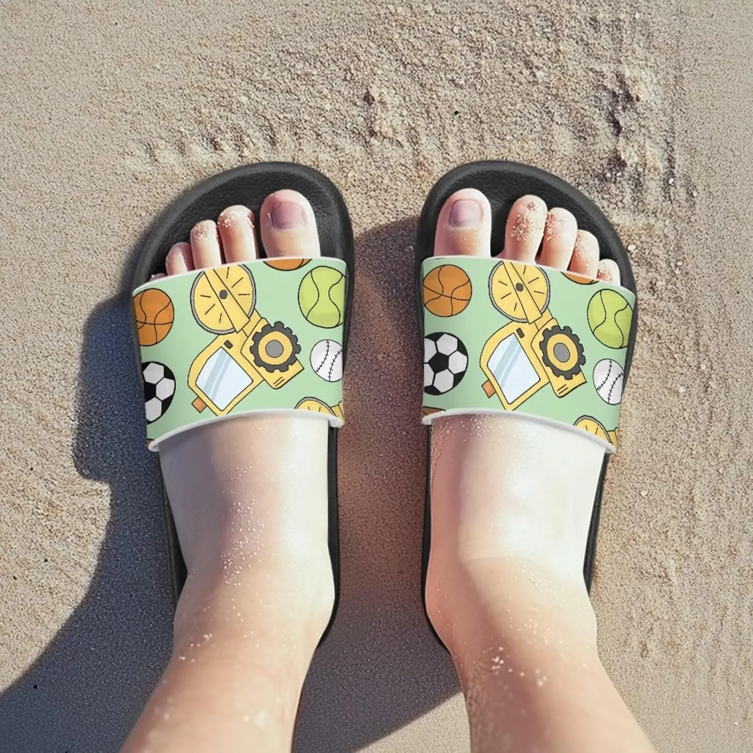 GOSTONG Boys Girls Summer Sandals Non-Slip Water Kids Shower Shoes for Beach Pool & Outdoor Quick-Dry Lightweight House Slippers Thick Sole