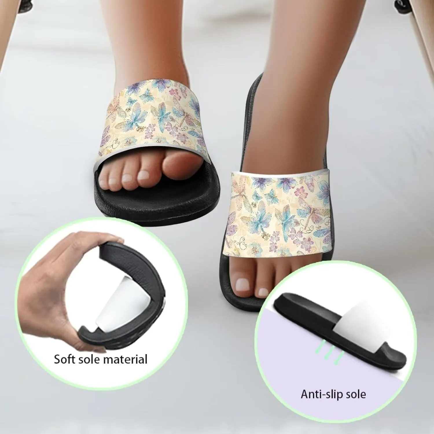 GOSTONG Boys Girls Summer Sandals Non-Slip Water Kids Shower Shoes for Beach Pool & Outdoor Quick-Dry Lightweight House Slippers Thick Sole
