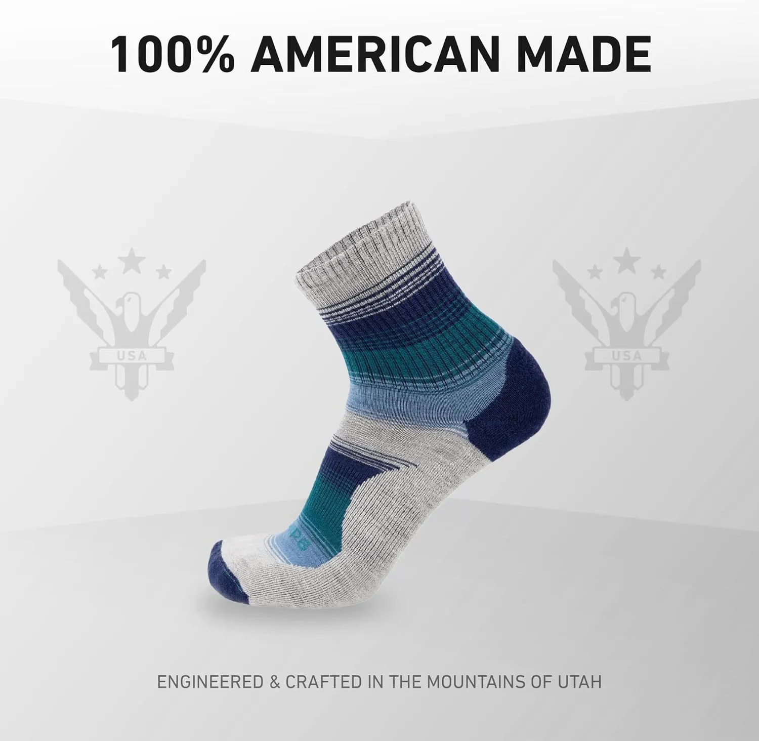 GRIP6 Wool Micro-Crew Socks: Lightweight Wool Socks for Hiking, All Day Comfort - Wicking Crew Socks for Men and Women
