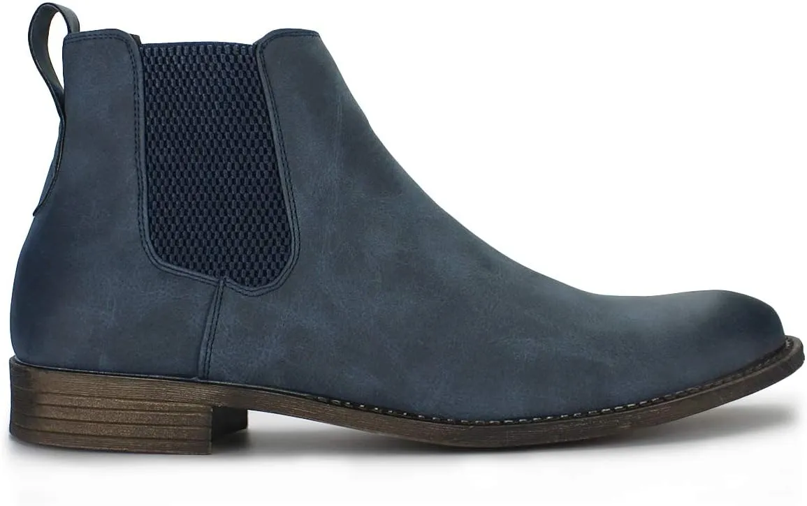 Hawkwell Men's Plus Size Chelsea Boots Classic Casual Dress Ankle Boots in Regular and Plus Sizes