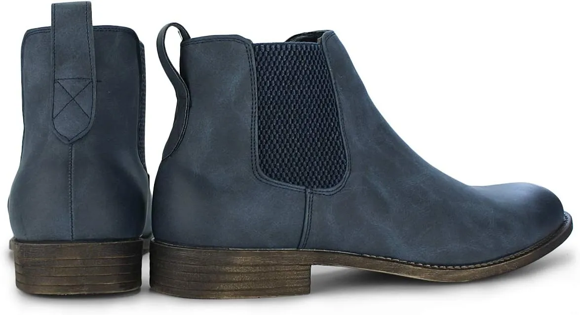Hawkwell Men's Plus Size Chelsea Boots Classic Casual Dress Ankle Boots in Regular and Plus Sizes
