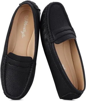 Herstyle Women's Penny Loafers, Slip On Flats for Business & Work, Comfortable Driving Moccasins with Cushioned Footbed, Lightweight Dressy Shoes for Women (Trendy 2025)