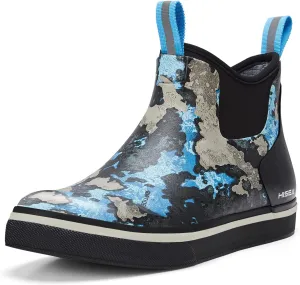 HISEA Men's Deck Boots Saltwater Fishing Booties Waterproof Ankle Rain Boots High Traction