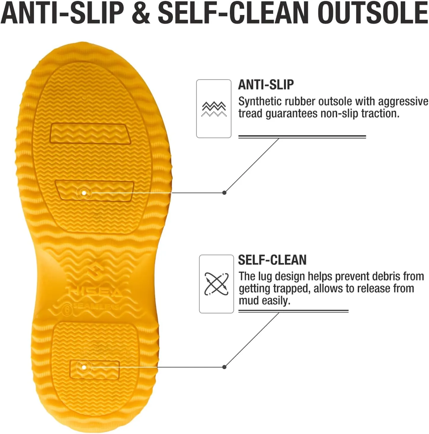 HISEA Muck Boots - Waterproof Tall Garden Boots, Insulated Neoprene Rubber for Outdoor Activities: Hunting, Gardening, Farming, Muddy Yard Work, Sizes US Women 6-11