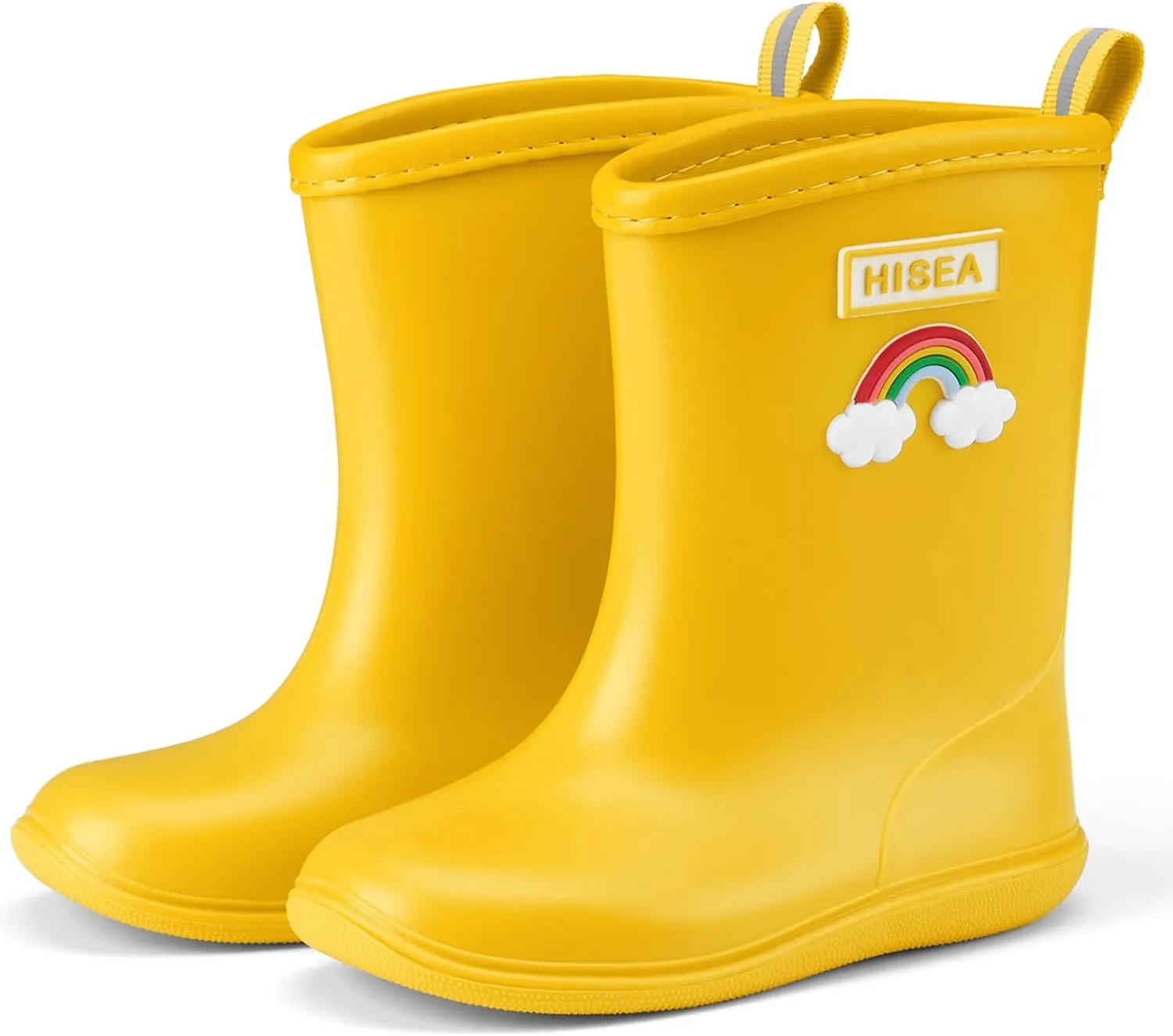 HISEA Toddler Rain Boots Waterproof, Baby Kids Short Rubber Rain Shoes Lightweight for Boys Girls