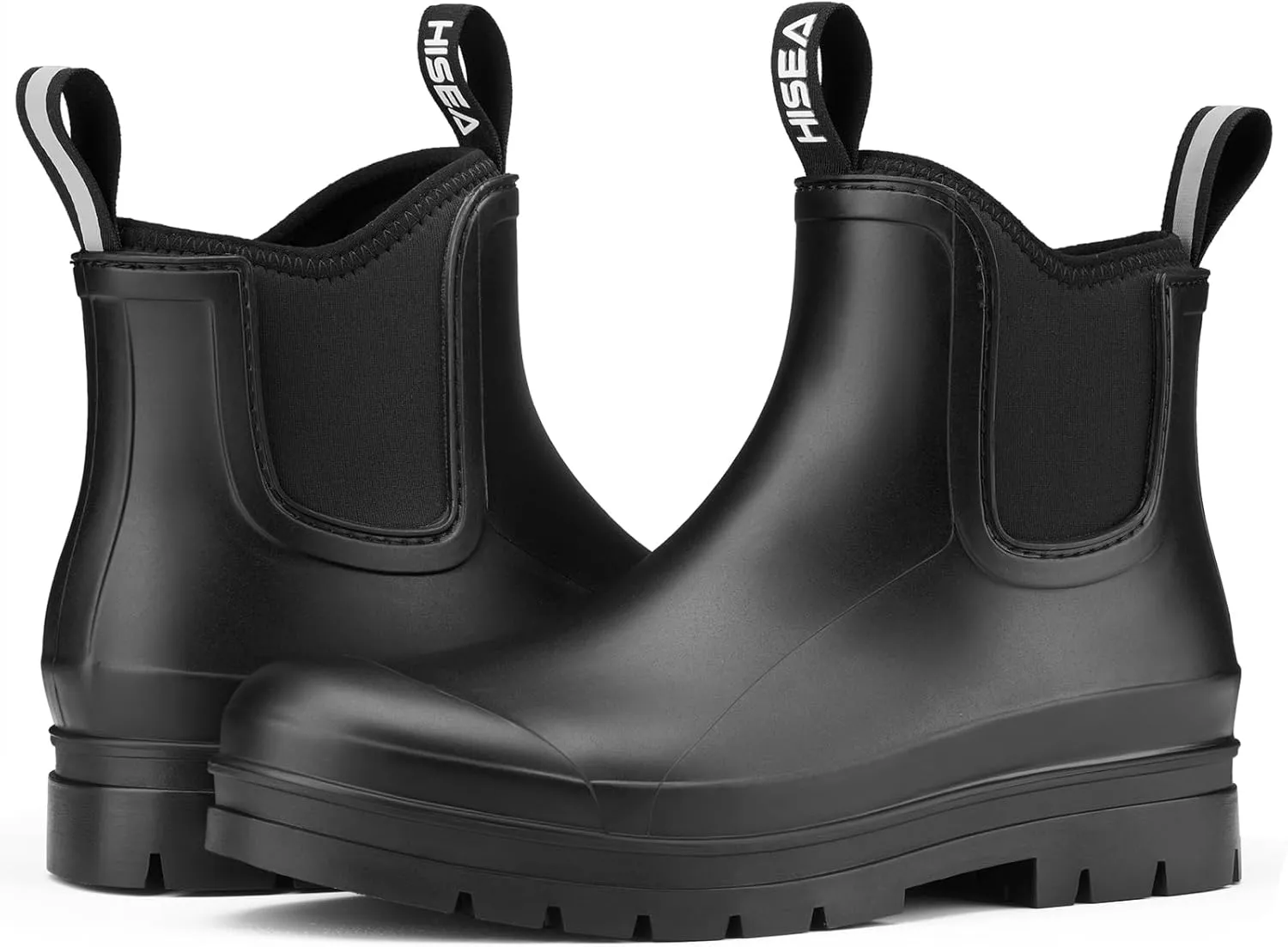 HISEA Women's Chelsea Rubber Rain Boots Ankle Rain Boots Waterproof Women Neoprene Short Garden Boots