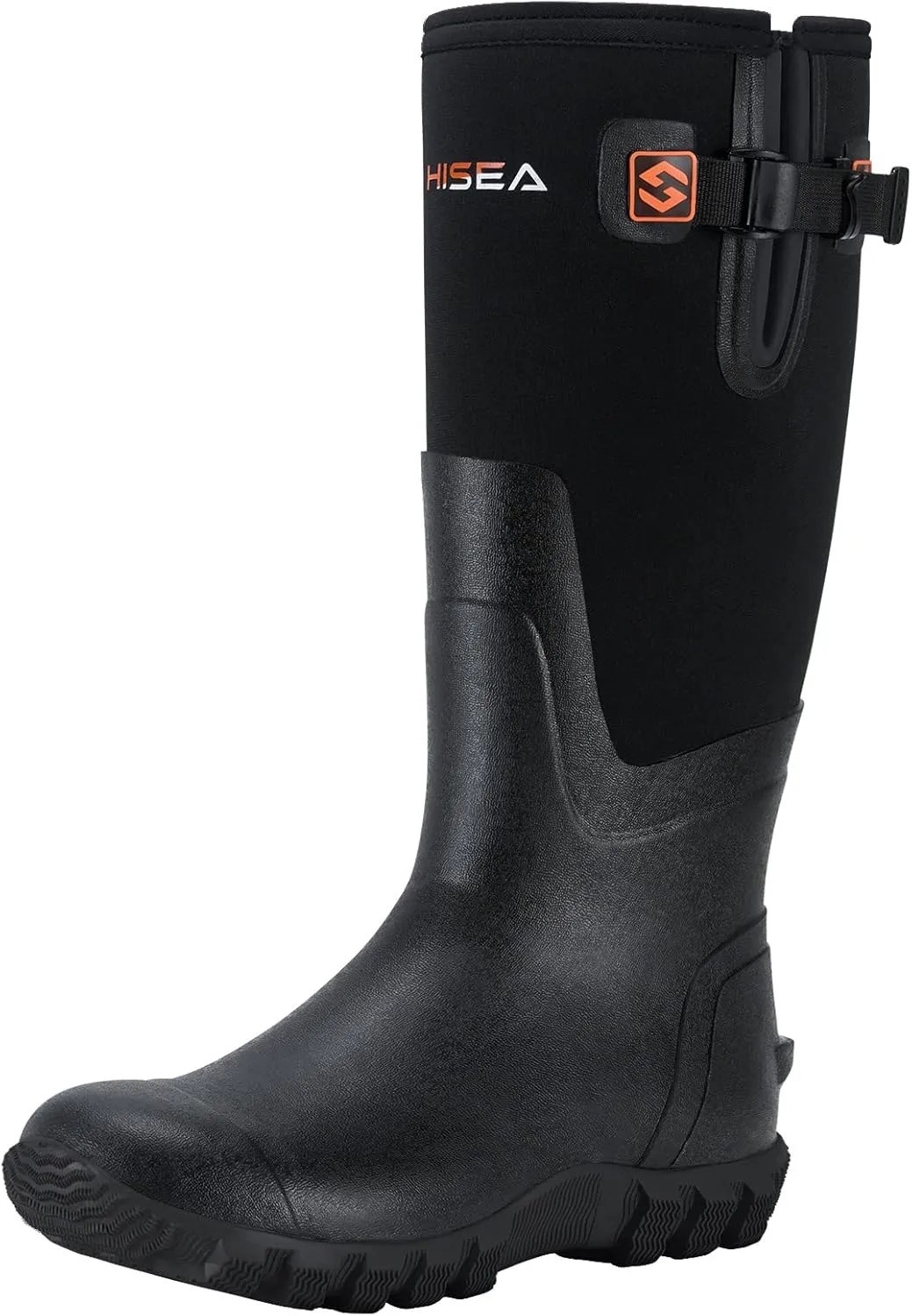HISEA Women's Mid Calf Rain Boots Waterproof Rubber Boot for Garden Mud Working
