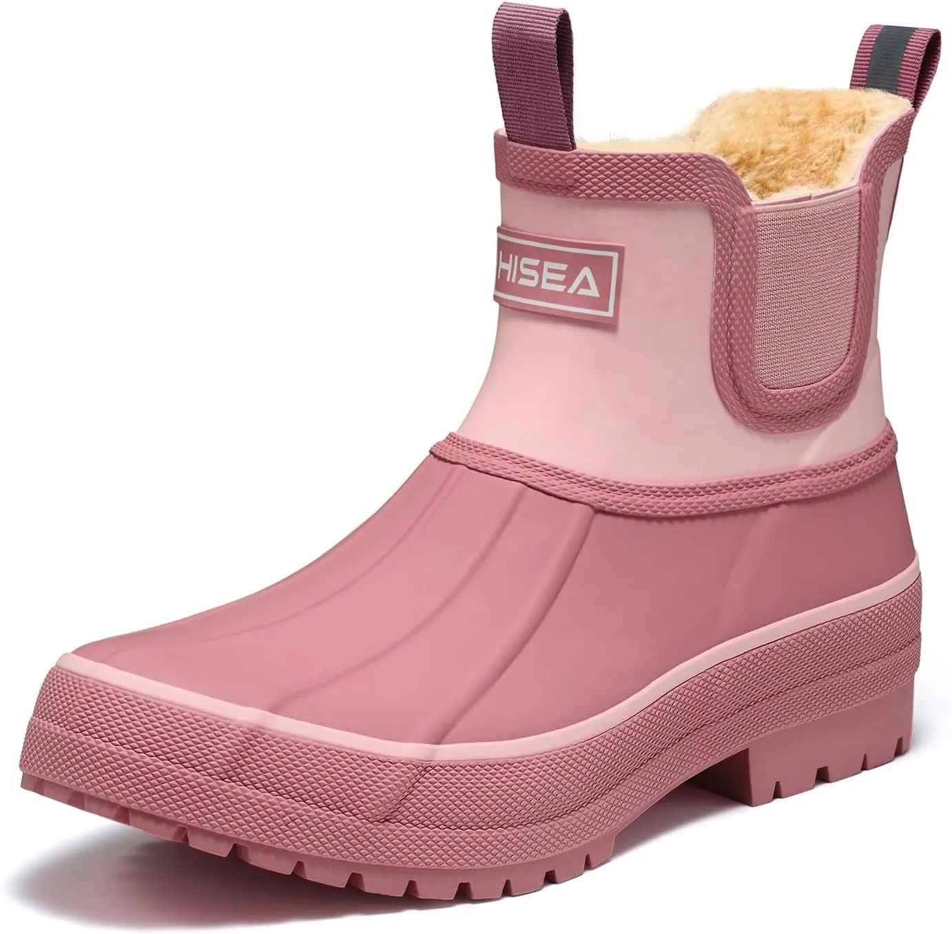HISEA Women's Saltwater Winter Rain Boots Waterproof Duck Chelsea Lined Outdoor Garden Boot