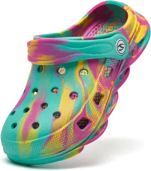 HOBIBEAR Boys and Girls Classic Graphic Garden Clogs Slip on Sandals Water Shoes(Toddler/Little Kids/Big Kids)