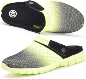 Hsyooes Mens Womens Mules & Clogs Garden Shoes Summer Breathable Mesh Slippers Non-Slip Outdoor Beach Sandals Unisex