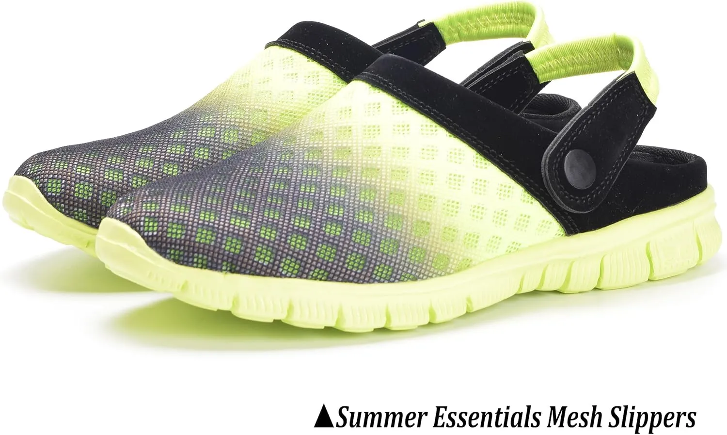 Hsyooes Mens Womens Mules & Clogs Garden Shoes Summer Breathable Mesh Slippers Non-Slip Outdoor Beach Sandals Unisex