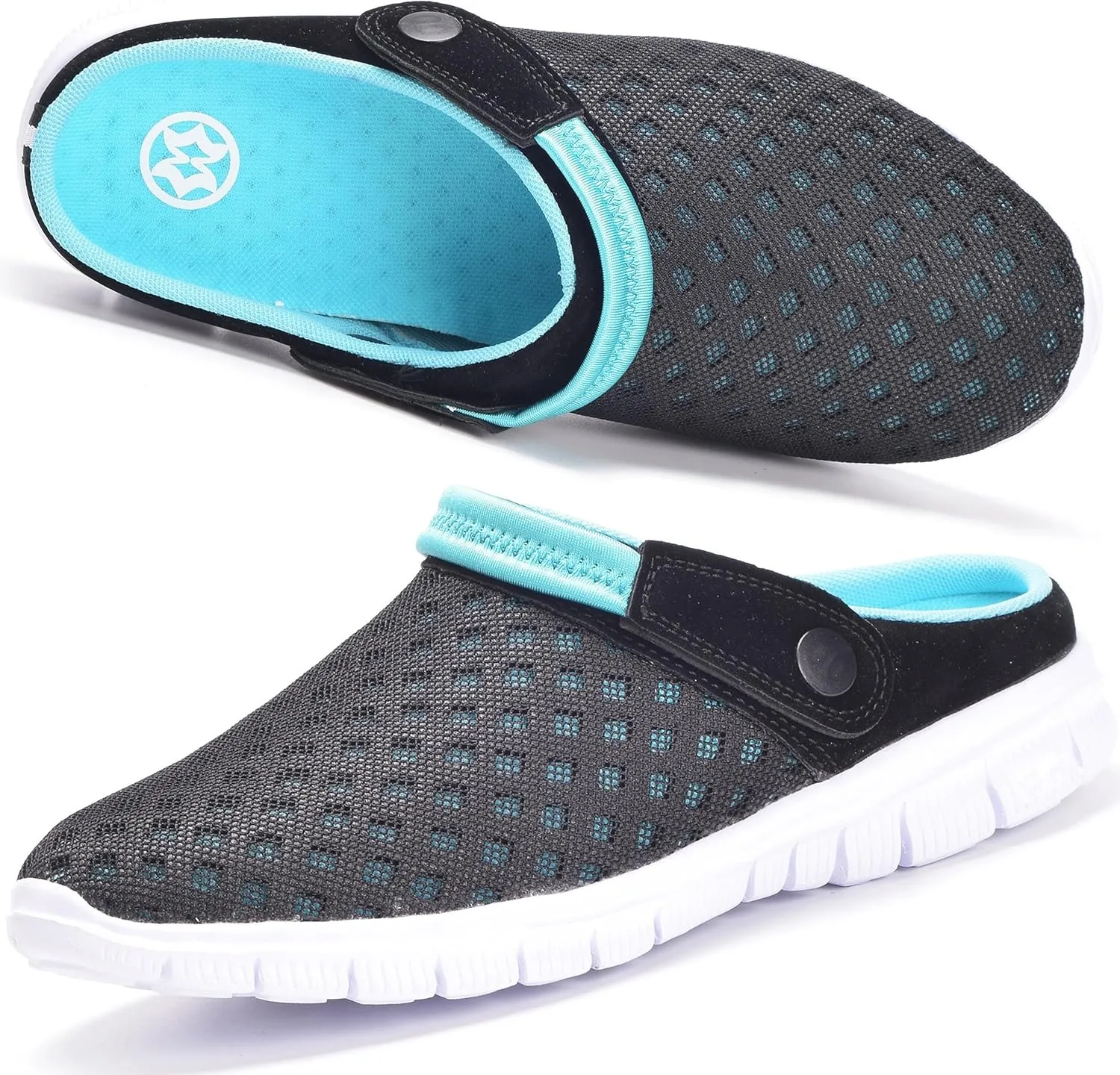 Hsyooes Mens Womens Mules & Clogs Garden Shoes Summer Breathable Mesh Slippers Non-Slip Outdoor Beach Sandals Unisex