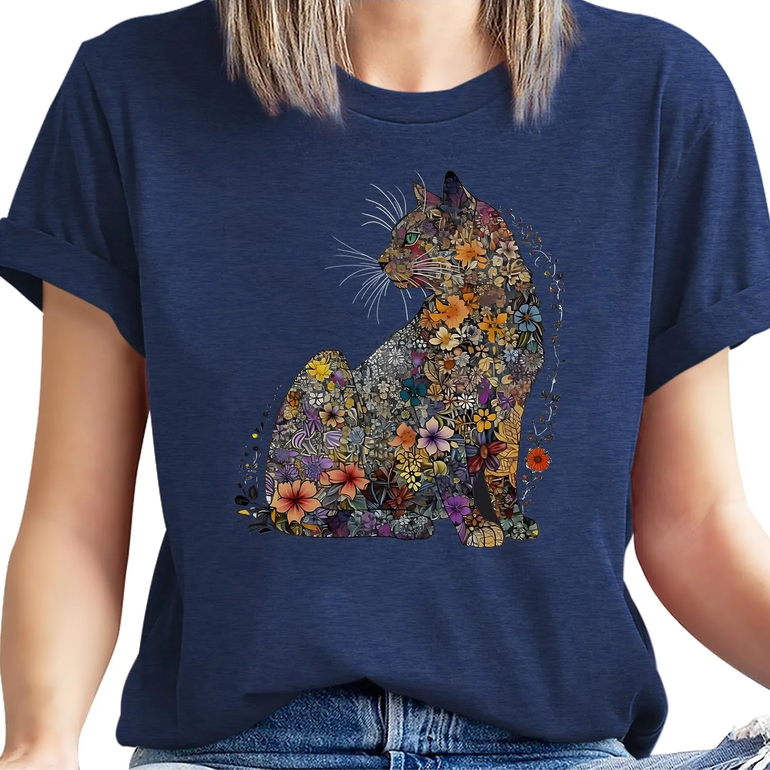 Hummingbird Shirt for Women Funny Women's Flower Graphic Tees Cute Bird Lover Short Sleeve Shirts ﻿