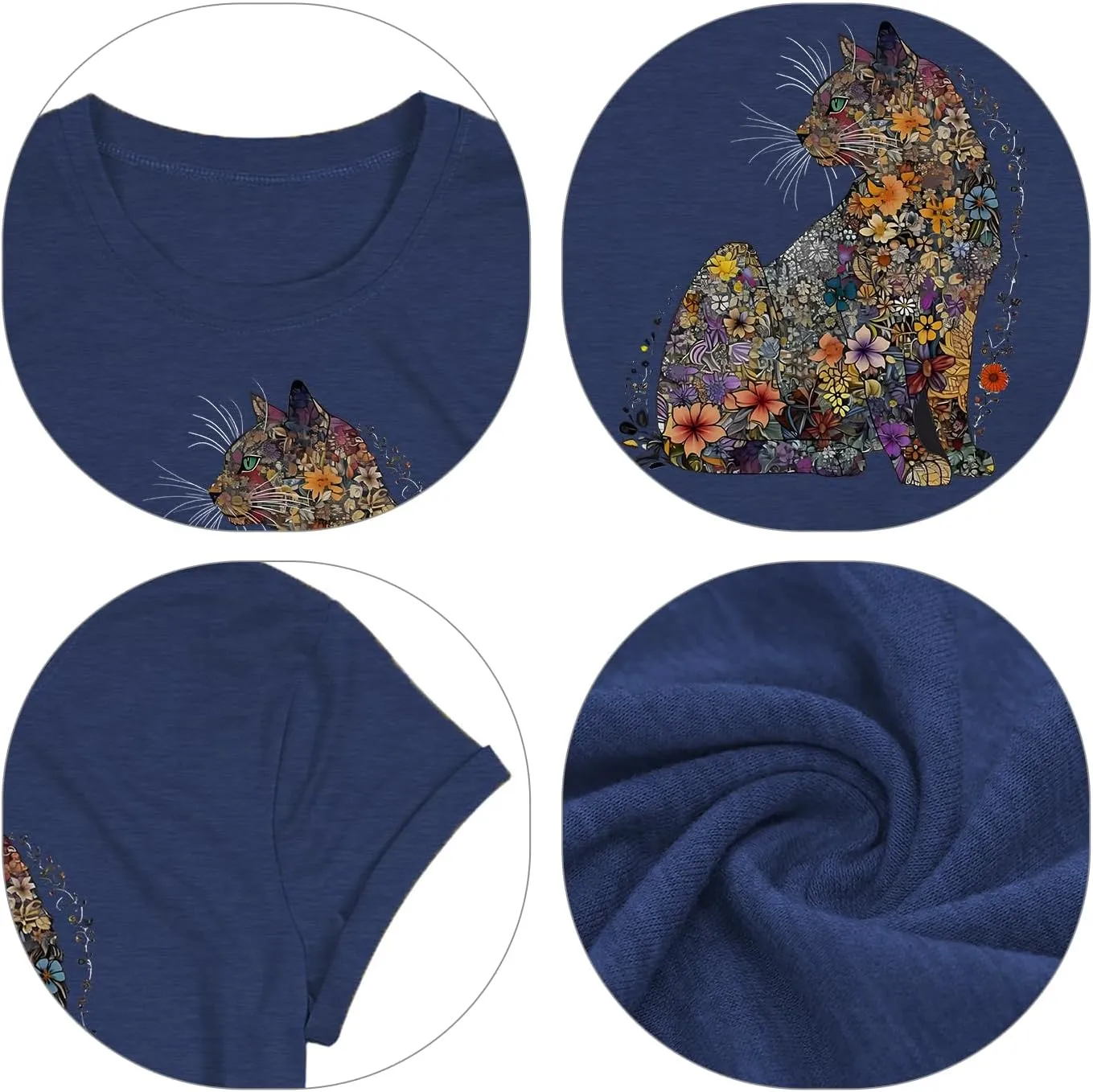 Hummingbird Shirt for Women Funny Women's Flower Graphic Tees Cute Bird Lover Short Sleeve Shirts ﻿