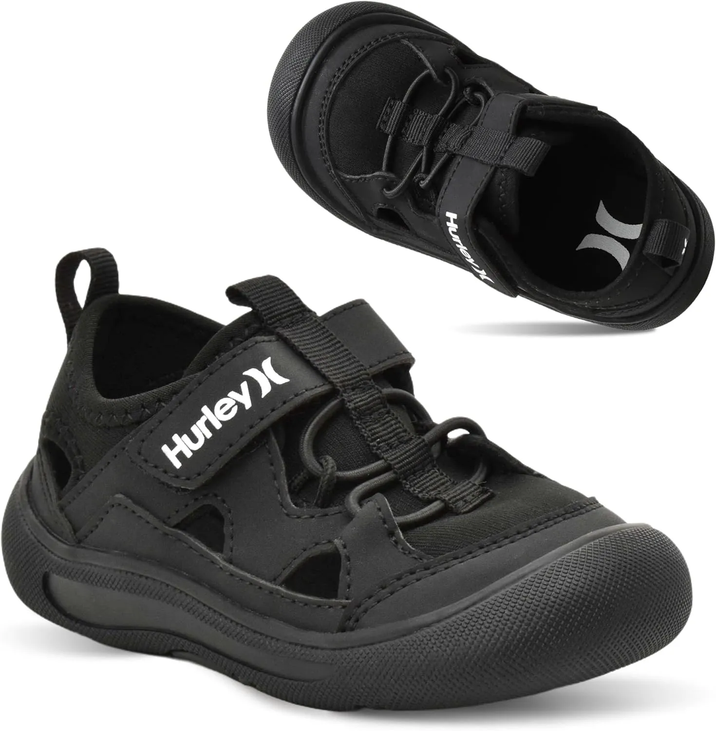 Hurley Kid's Toddlers Water Shoes, Extra Strength Outsole Water Shoes for Boys and Girls, Lightweight Closed Toe Sandals, Beach Shoes with Adjustable Upper-for Outdoors, Water Play and Pool Dylan