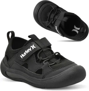 Hurley Kid's Toddlers Water Shoes, Extra Strength Outsole Water Shoes for Boys and Girls, Lightweight Closed Toe Sandals, Beach Shoes with Adjustable Upper-for Outdoors, Water Play and Pool Dylan