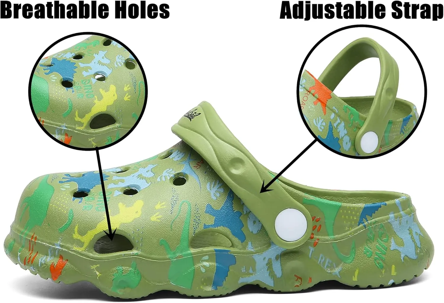 INMINPIN Kids Cute Clogs Cartoon Garden Shoes Boys Girls Slides Slippers Indoor Outdoor Children Water Shower Beach Pool Sandals