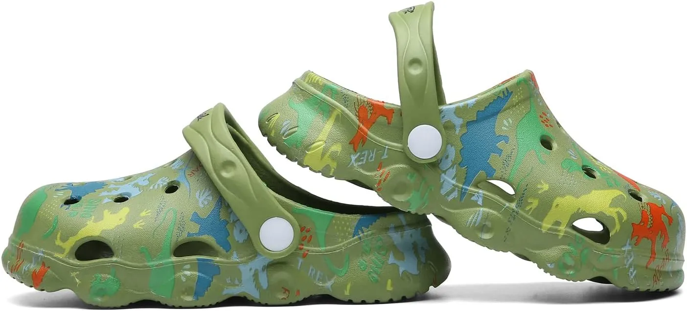 INMINPIN Kids Cute Clogs Cartoon Garden Shoes Boys Girls Slides Slippers Indoor Outdoor Children Water Shower Beach Pool Sandals