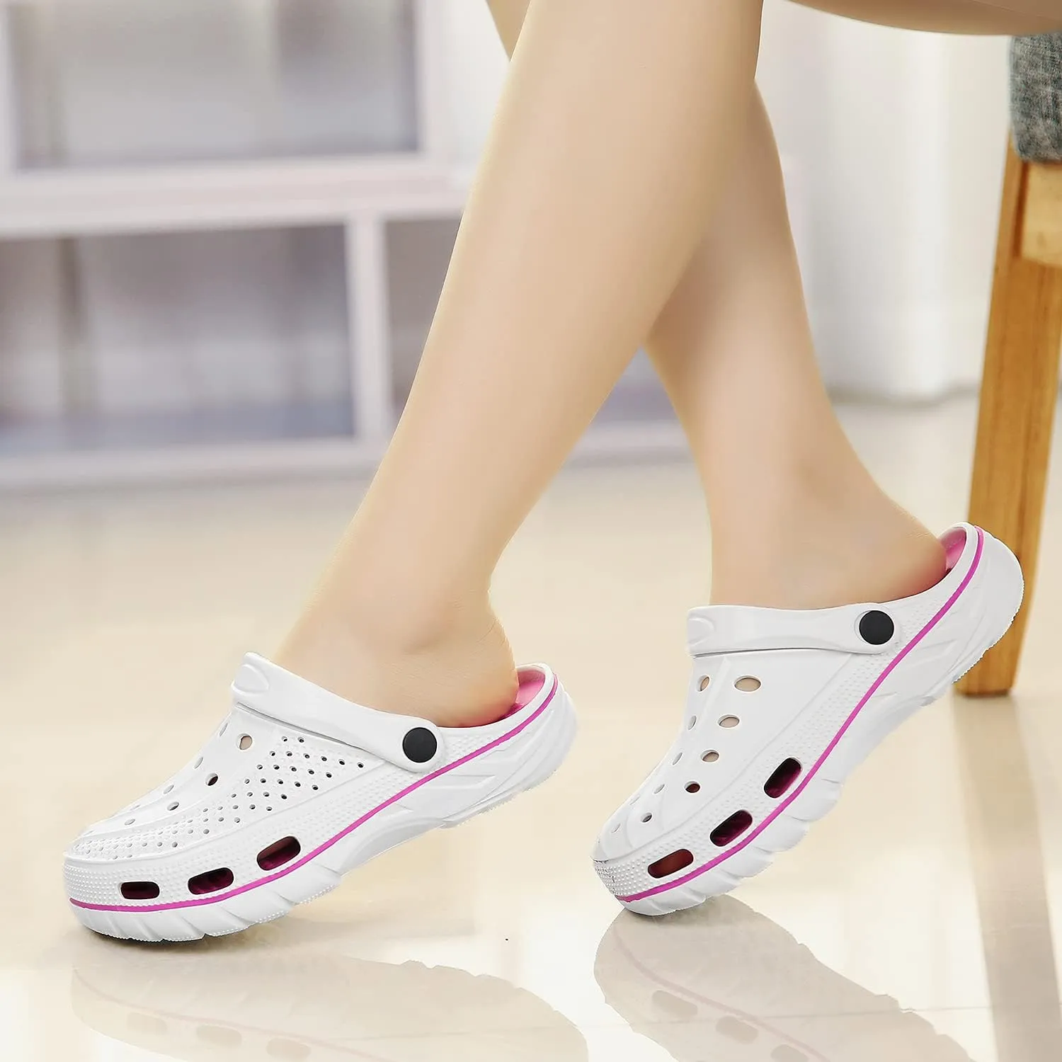 INMINPIN Mens Womens Arch Support Clogs Garden Shoes Cushion Beach Sandals Slippers with Removable Insoles