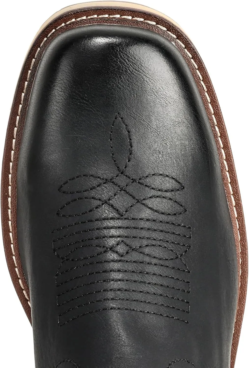 IUV Cowboy Boots For Men Western Boot Durable Fashionable Retro Classic Slip Resistant Work Casual Boots