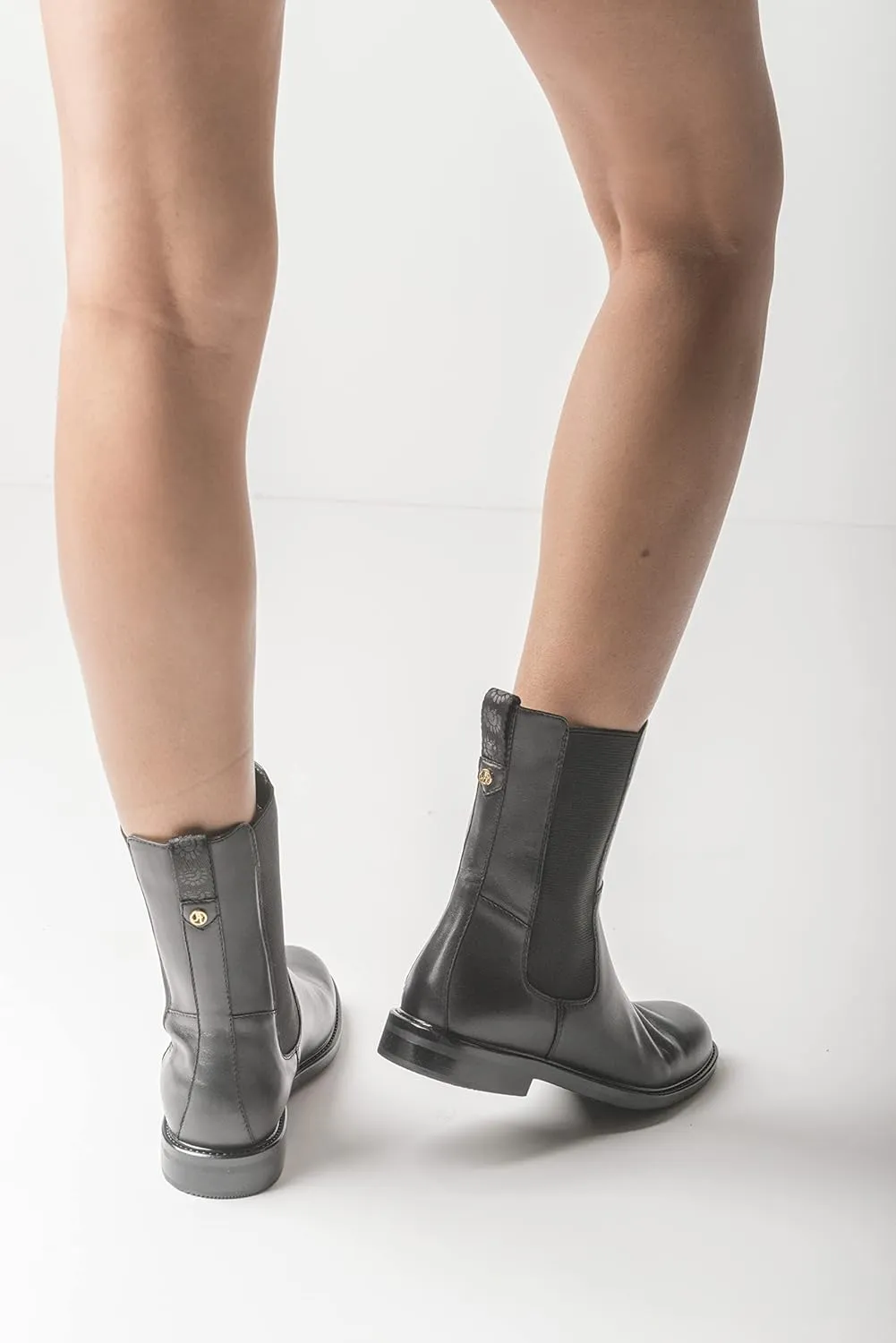 JATAREA Ankle Boots for Women - Stylish Leather with Block Heel Chelsea - Comfortable & Easy Wear Womens Bootie - Cushioned Insole for Comfort - Fashionable and Versatile Design - BELA