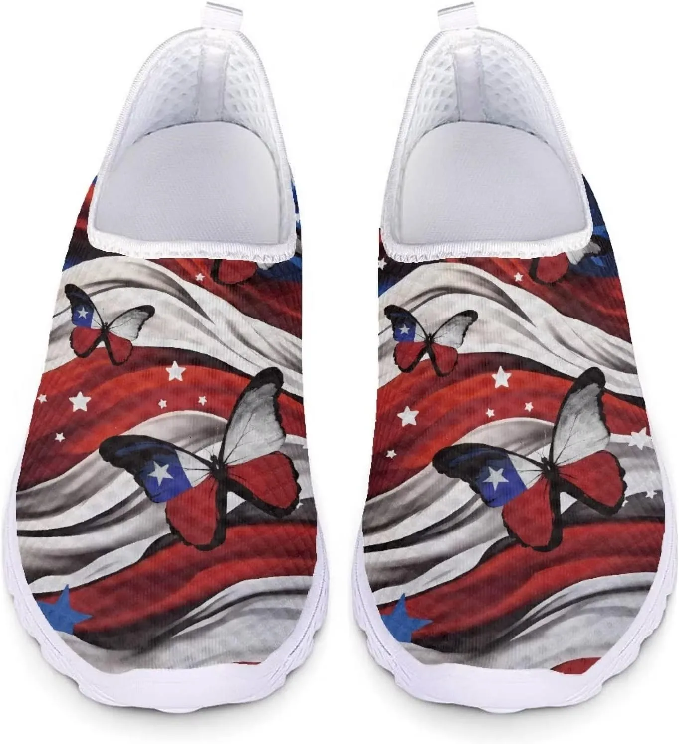 Jeiento Christmas Shoes for Womens Girls Walking Shoes Tennis Shoes Breathable Comfortable Athletic Running Shoe US 5.5-11.5