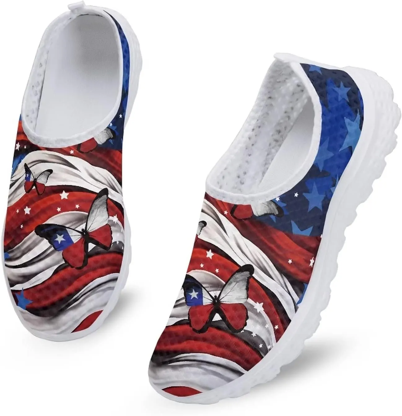 Jeiento Christmas Shoes for Womens Girls Walking Shoes Tennis Shoes Breathable Comfortable Athletic Running Shoe US 5.5-11.5
