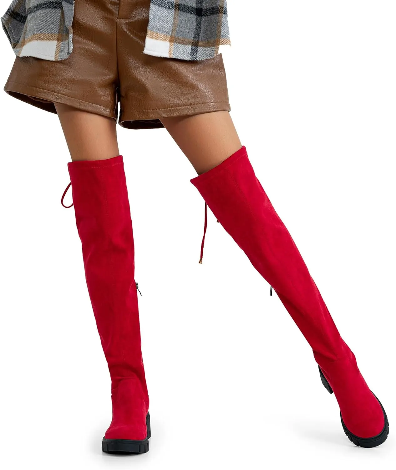 Jeossy Women's 990 Over The Knee High Boots Platform Thigh High Boots Round Toe Long Boots for Women
