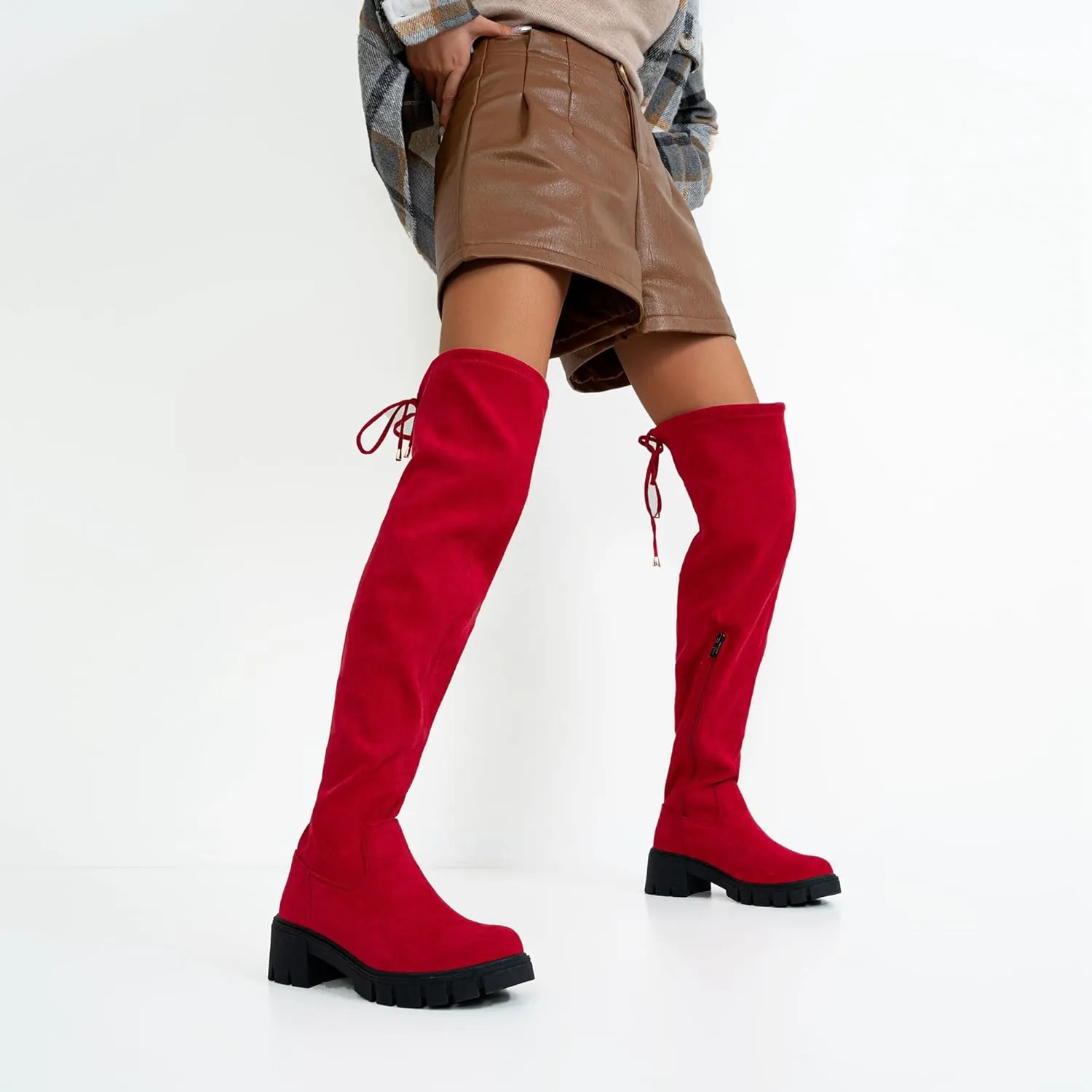 Jeossy Women's 990 Over The Knee High Boots Platform Thigh High Boots Round Toe Long Boots for Women