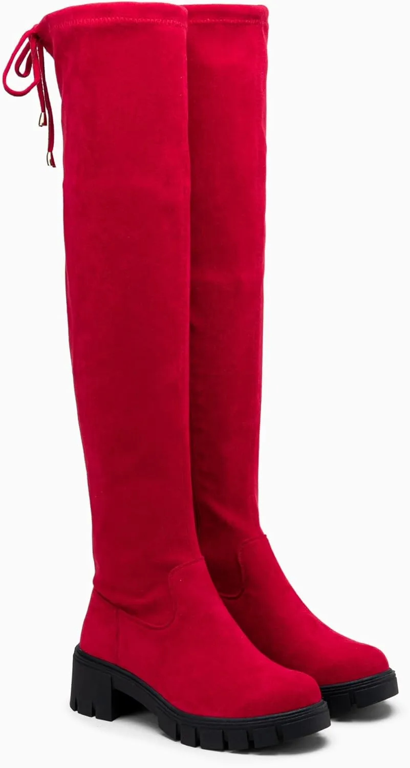 Jeossy Women's 990 Over The Knee High Boots Platform Thigh High Boots Round Toe Long Boots for Women
