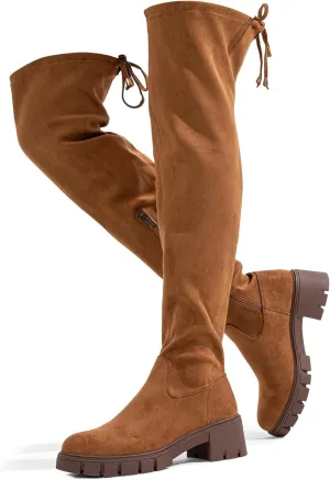 Jeossy Women's 990 Over The Knee High Boots Platform Thigh High Round Toe Long Boots