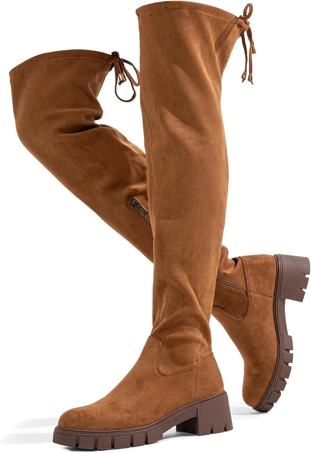 Jeossy Women's 990 Over The Knee High Boots Platform Thigh High Round Toe Long Boots