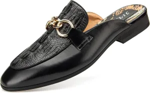 JITAI Men's Mules - Slip-On Loafers, Casual Half Loafers, Backless Sandals