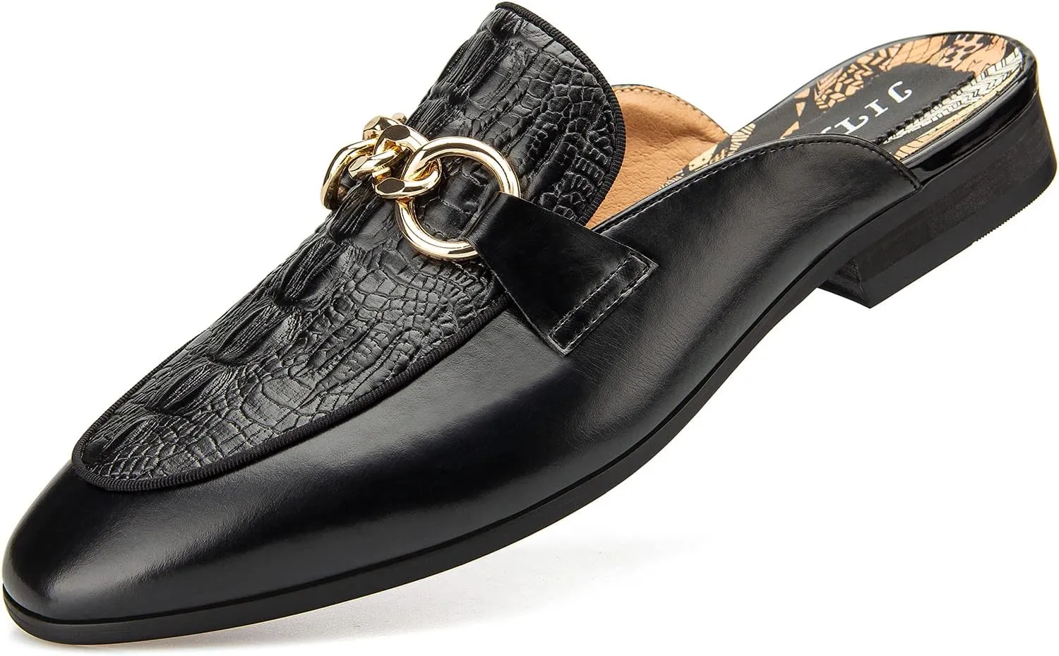 JITAI Men's Mules - Slip-On Loafers, Casual Half Loafers, Backless Sandals