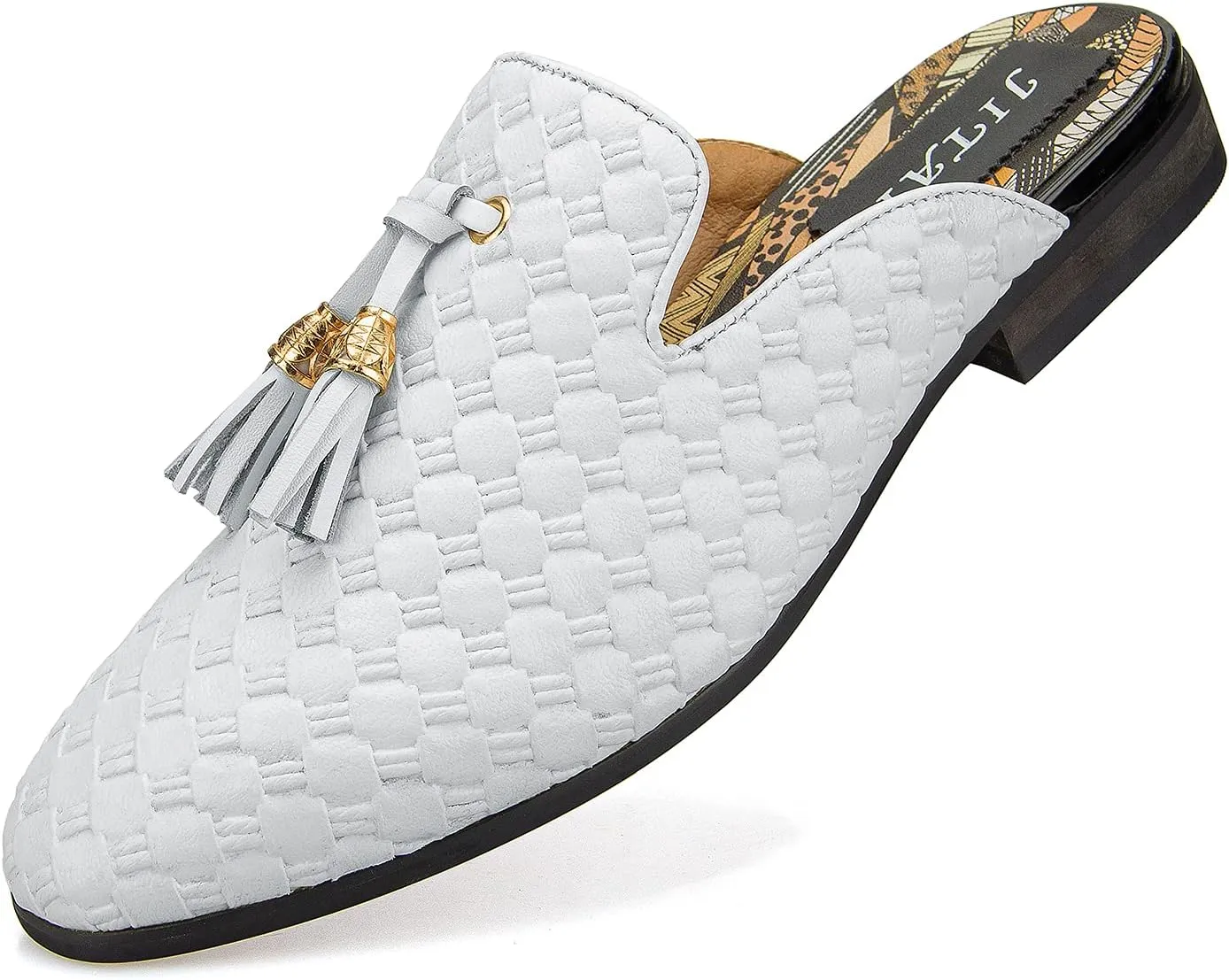JITAI Men's Mules - Slip-On Loafers, Casual Half Loafers, Backless Sandals